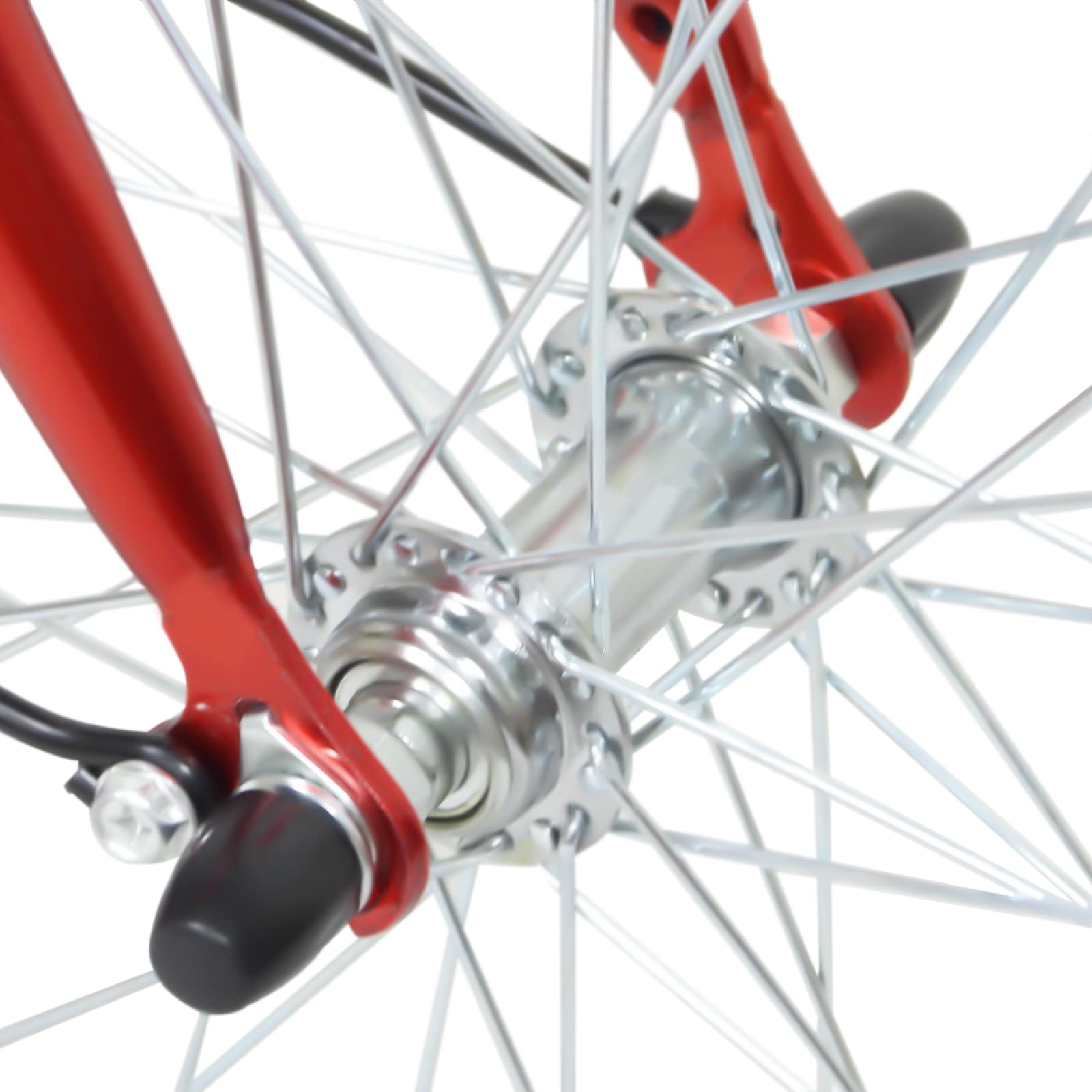 24 Zoll Rot Faltbares Dreirad Für Erwachsene + Korb