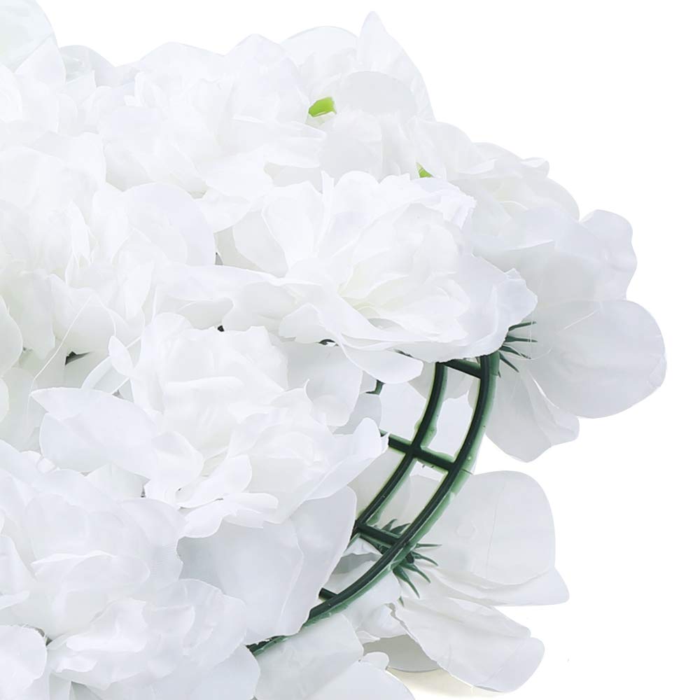 15 Stück Künstliche Blumenwand Rosenwand Weiß Kunstblumen Panel DIY Hochzeit Blumendekor Hintergrund